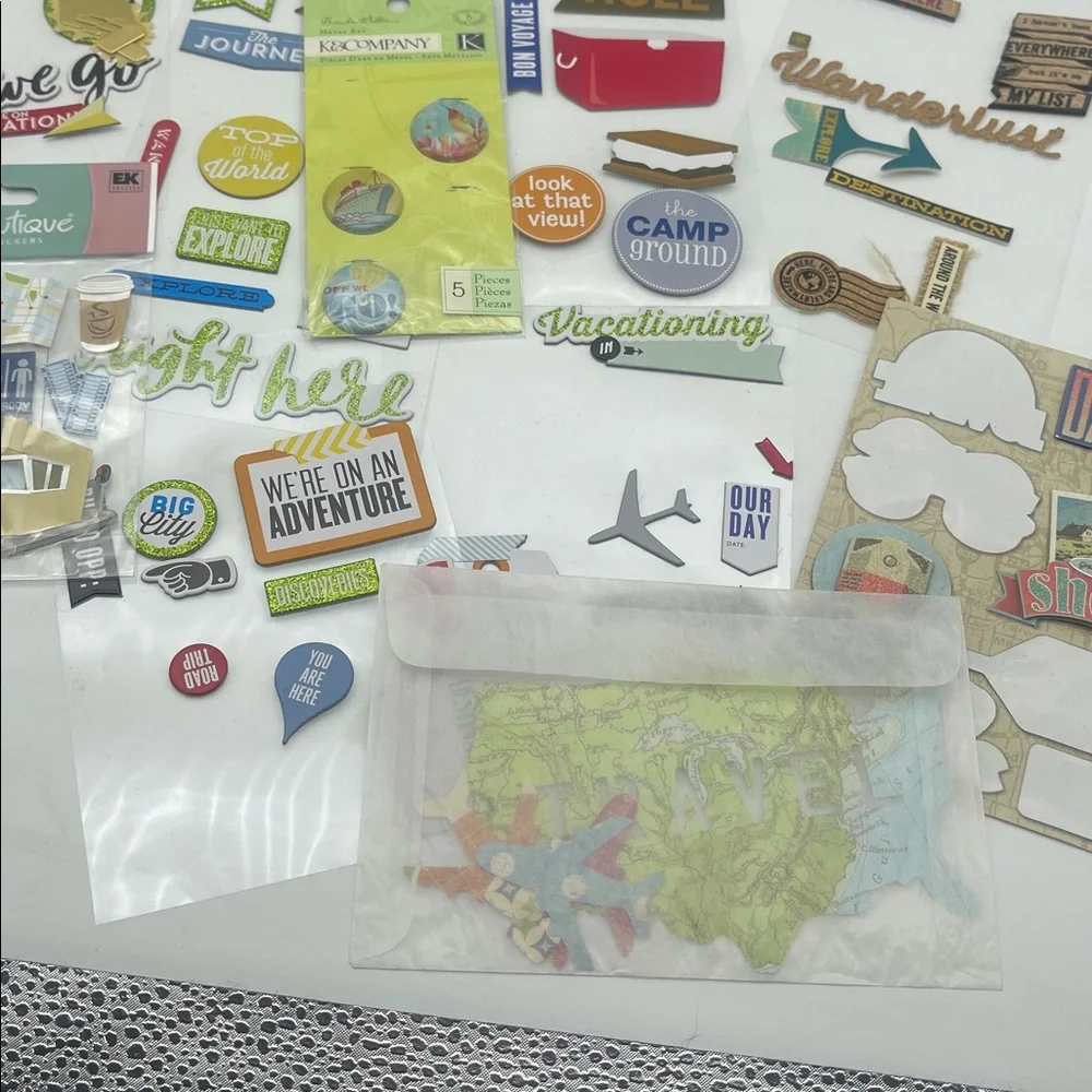 Road Trip Travel Scrapbooking Supplies Stickers Travel Embellishments